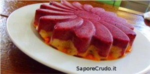 Torta gelato raw di frutta fresca.